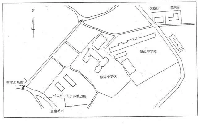 松山家庭裁判所 愛南出張所の案内図（出典: 裁判所公式サイト）