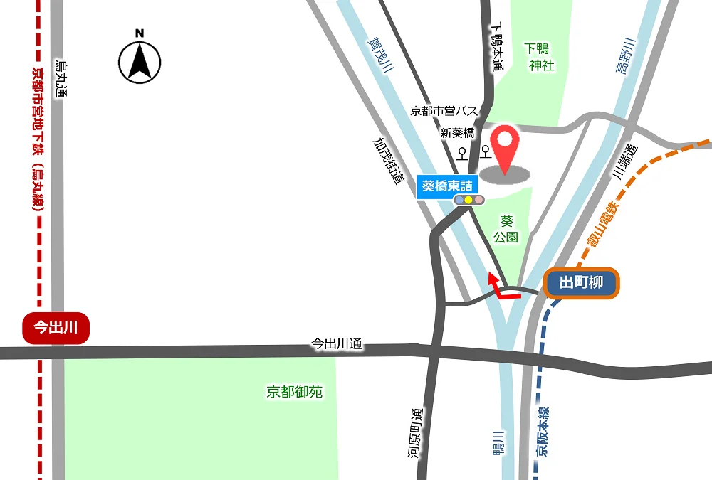 京都家庭裁判所の案内図（出典: 裁判所公式サイト）