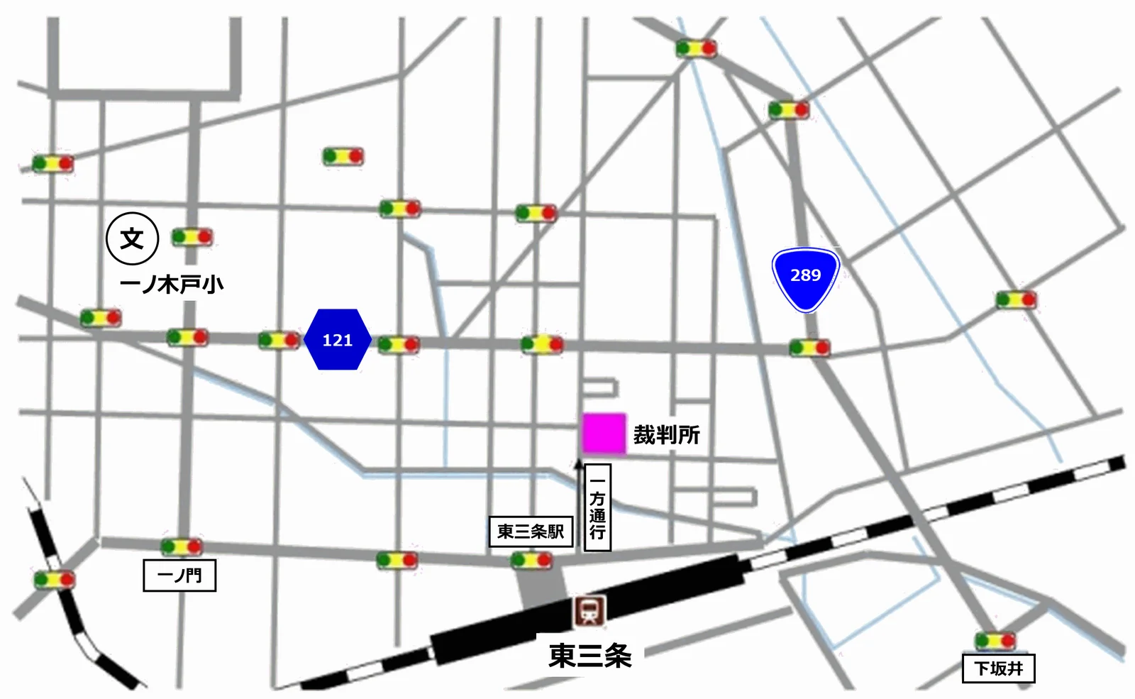 新潟家庭裁判所 三条支部の案内図（出典: 裁判所公式サイト）